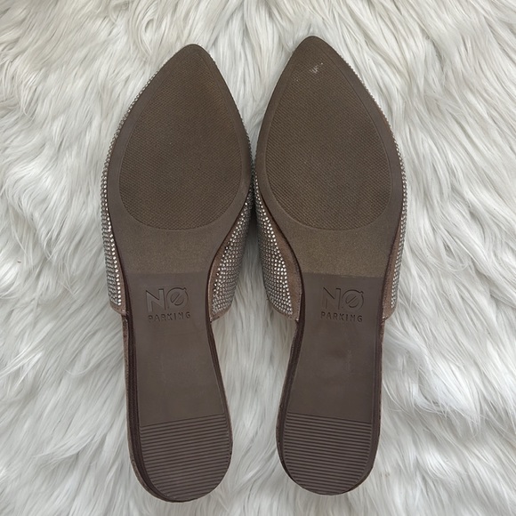 NO PARKING | Rhinestone/Crystal Pointed Toe Slip On Mules | Size 10 - Picture 8 of 12